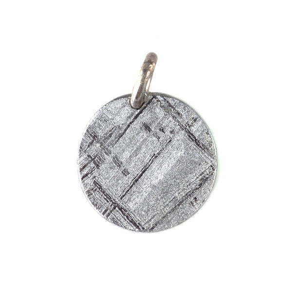 Muoinionalusta Meteorite 16mm Coin Pendant with .925 Sterling Silver Bail