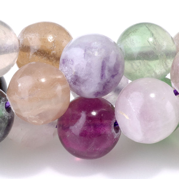 Purple Fluorite 10mm Round - 15-16 Inch