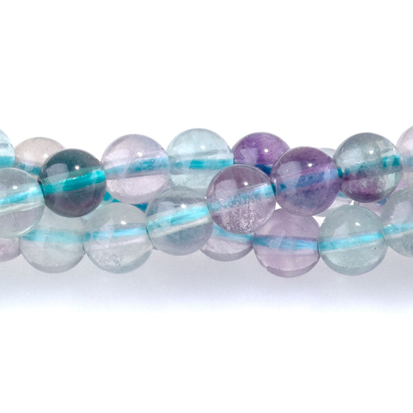 Purple Fluorite 4mm Round - 15-16 Inch