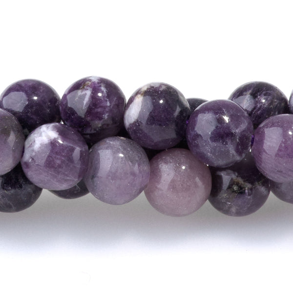 Purple Fluorite 6mm Round A Grade- 15-16 Inch