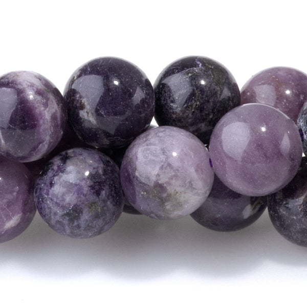 Purple Fluorite 8mm Round A Grade- 15-16 Inch