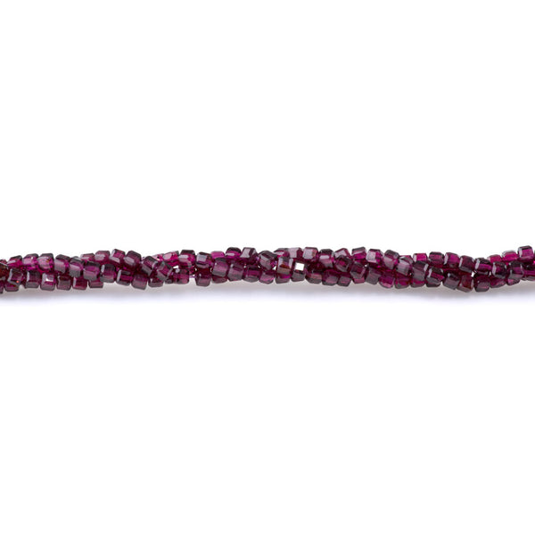 Purple Garnet 3mm Table Cut Cube A Grade - 15-16 Inch