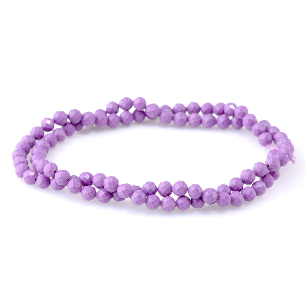 Phosphosiderite 4mm Microfaceted Round - 15-16 Inch