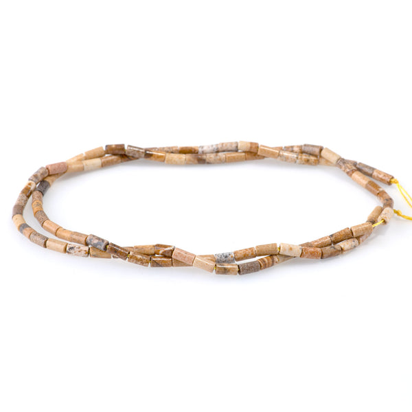 Picture Jasper 2x4mm Tube - 15-16 Inch