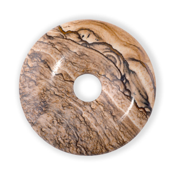 Picture Jasper 40mm Donut - Pendant