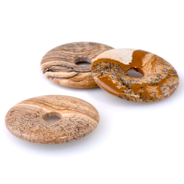Picture Jasper 40mm Donut - Pendant