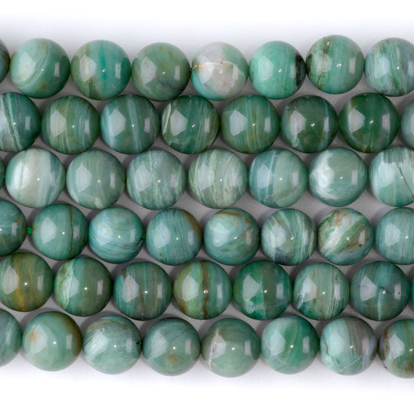 Pilbara Prase 10mm Round AA Grade - 15-16 Inch