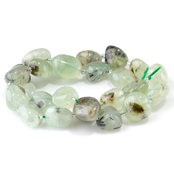 Prehnite 10x14-13x17mm Tumble Nugget - 15-16 Inch