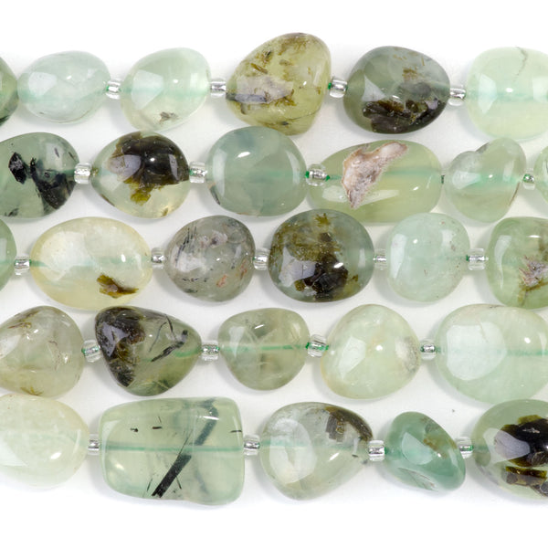 Prehnite 10x14-13x17mm Tumble Nugget - 15-16 Inch