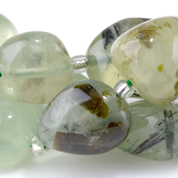 Prehnite 10x14-13x17mm Tumble Nugget - 15-16 Inch
