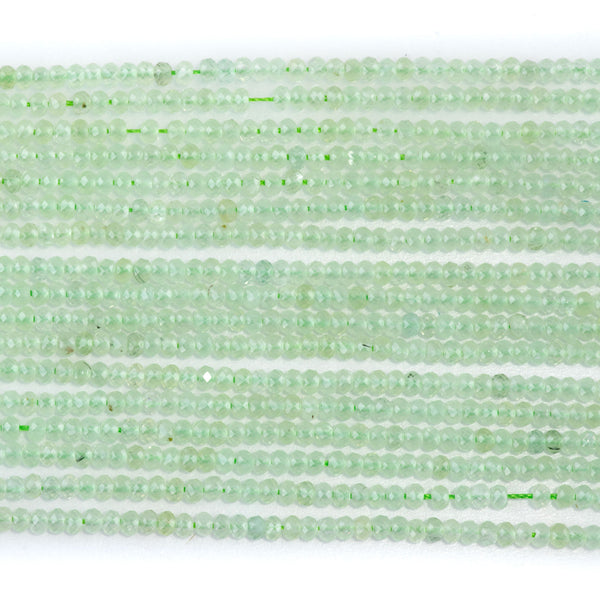 Prehnite 2x3mm Rondelle Faceted A Grade - 15-16 Inch