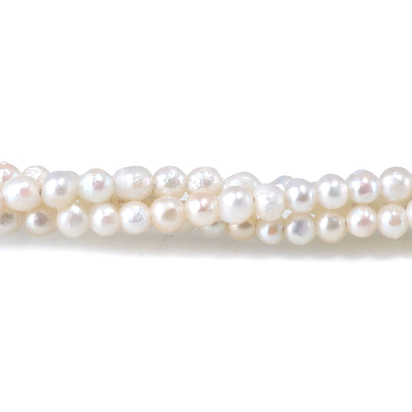 Freshwater Pearl 2.5-3mm White Potato Beads - 15-16 Inch