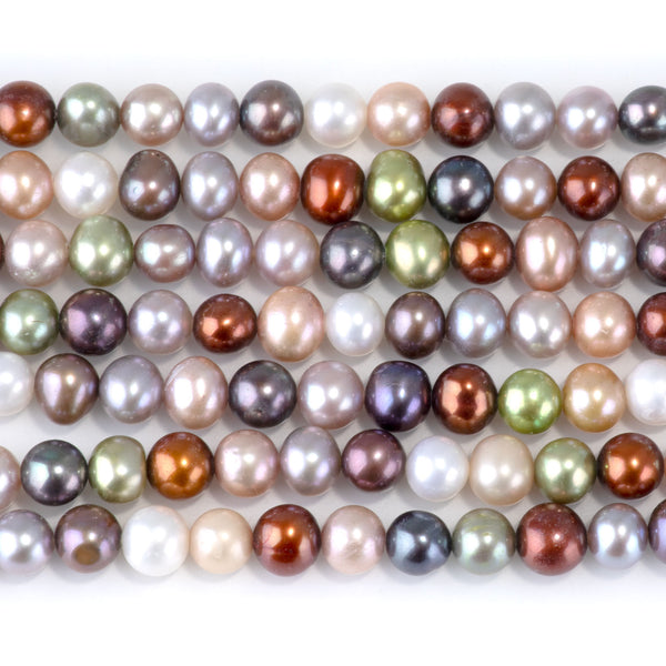 Freshwater Pearl 6-7mm Multi Color Potato Beads - 15-16 Inch