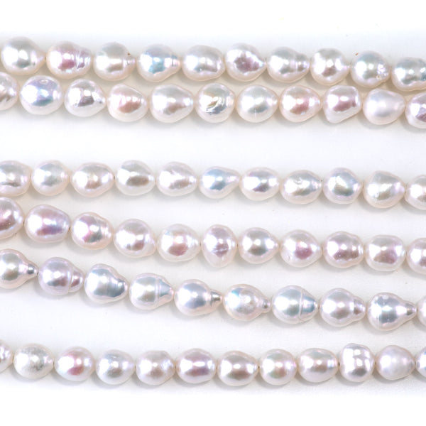 Freshwater Pearl 6-7mm White Potato Beads - 15-16 Inch