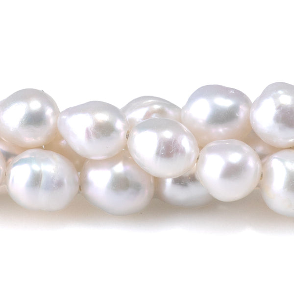 Freshwater Pearl 6-7mm White Potato Beads - 15-16 Inch
