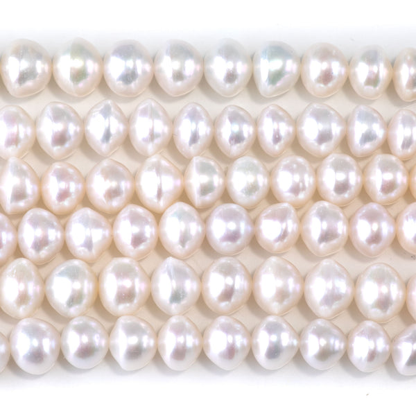 Freshwater Pearl 7-9mm White Potato Beads - 15-16 Inch