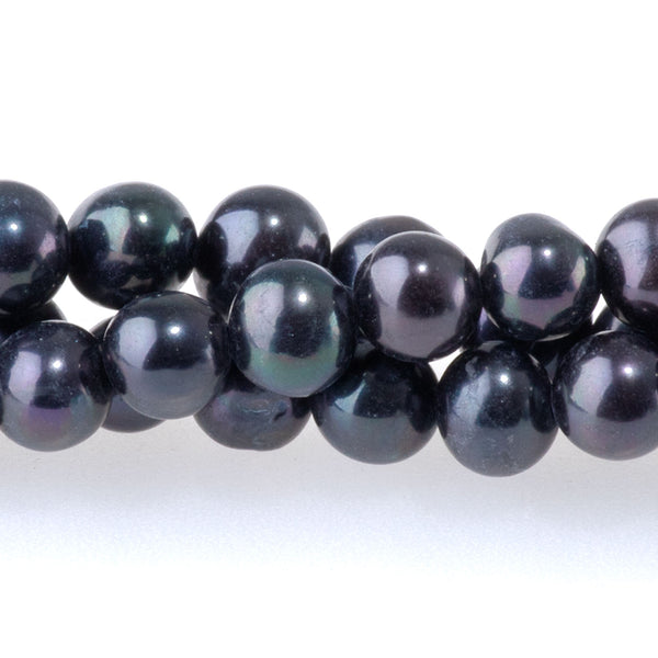 Freshwater Pearl 5-6mm Black Potato Pearls - 15-16 Inch
