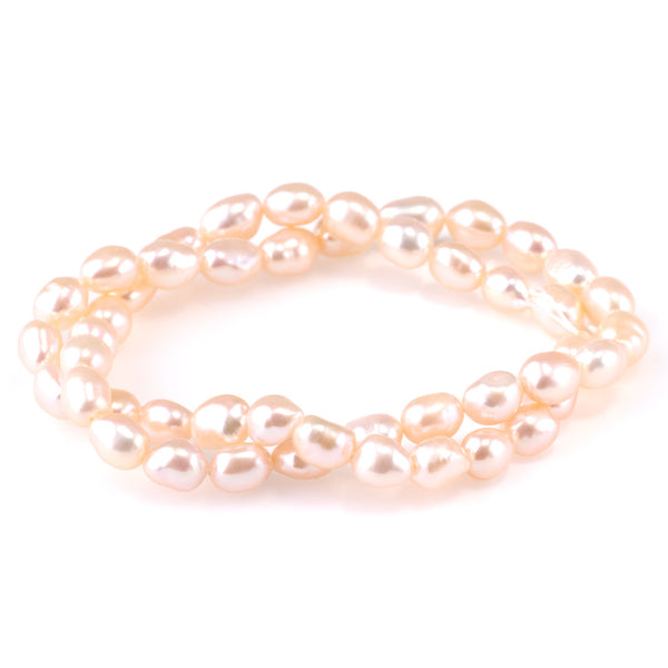 Freshwater Pearl 6-7mm Natural Potato Pearls - 15-16 Inch