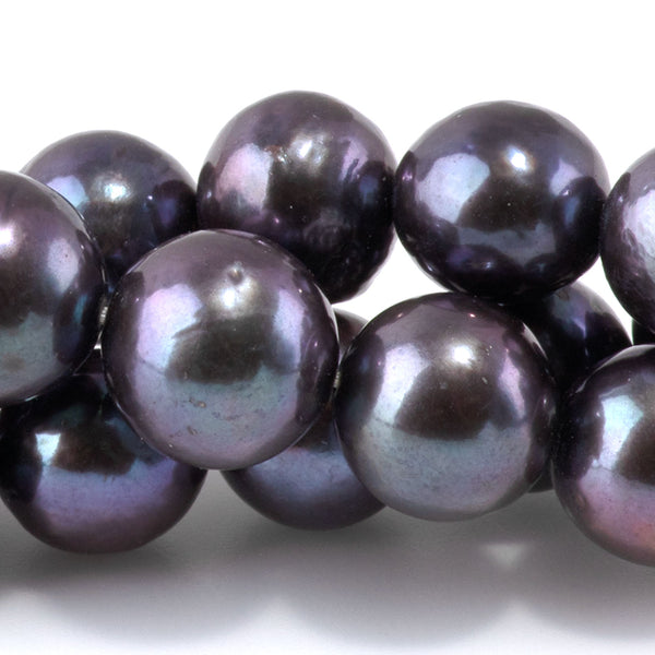 Freshwater Pearl 8-10mm Peacock Potato Beads - 15-16 Inch