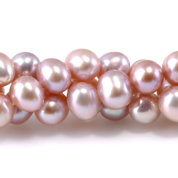 Freshwater Pearl 5.5-6mm Pink Potato Beads - 15-16 Inch