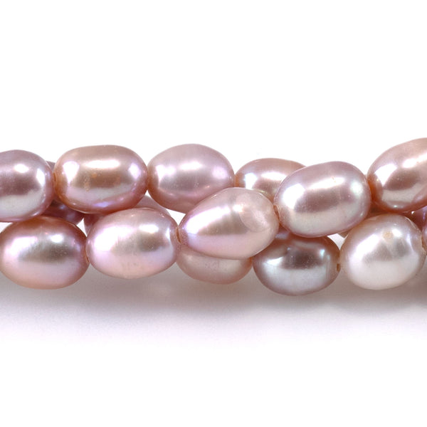 Freshwater Pearl 5mm Pink Rice Beads - 15-16 Inch