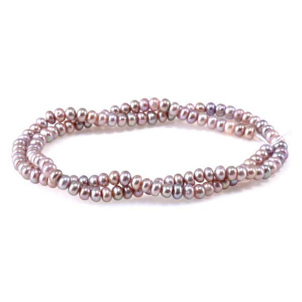 Freshwater Pearl 5mm Pink Rondelle Beads - 15-16 Inch