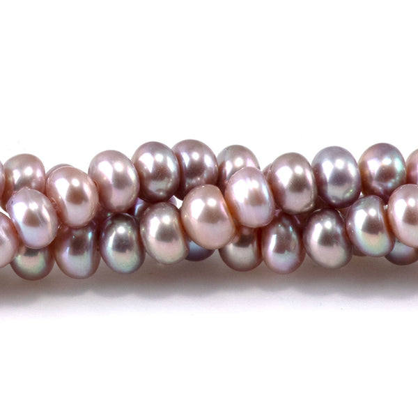 Freshwater Pearl 5mm Pink Rondelle Beads - 15-16 Inch