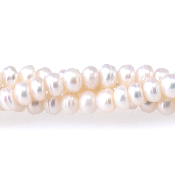 Freshwater Pearl 2-3x4mm White Potato Pearls - 15-16 Inch