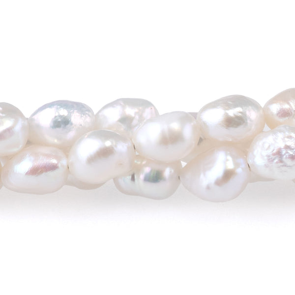 Freshwater Pearl 4-5mm White Potato Pearls - 15-16 Inch
