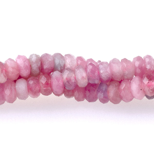 Pink Tourmaline 2x4mm Thin Faceted Rondelle A Grade - 15-16 Inch