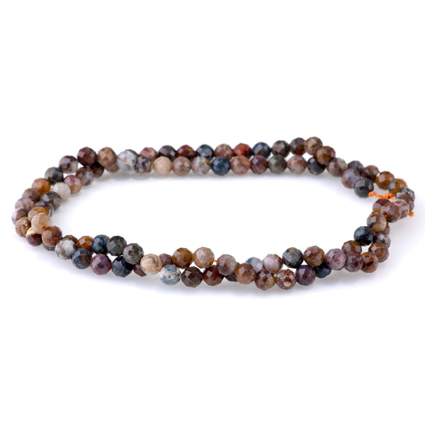Pietersite 4mm Microfaceted Round - 15-16 Inch