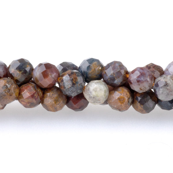 Pietersite 4mm Microfaceted Round - 15-16 Inch