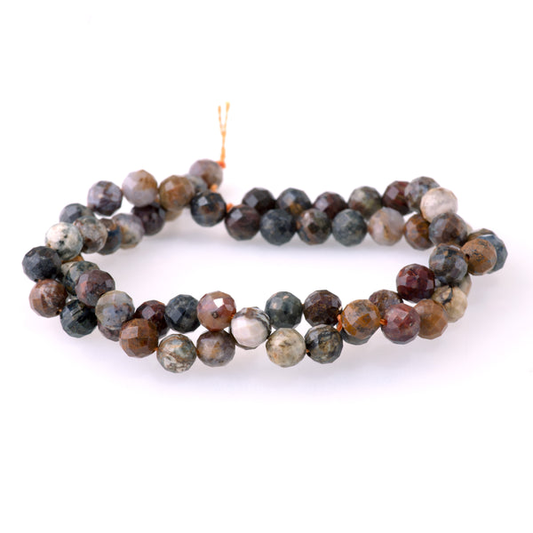 Pietersite 6mm Faceted Round - 15-16 Inch