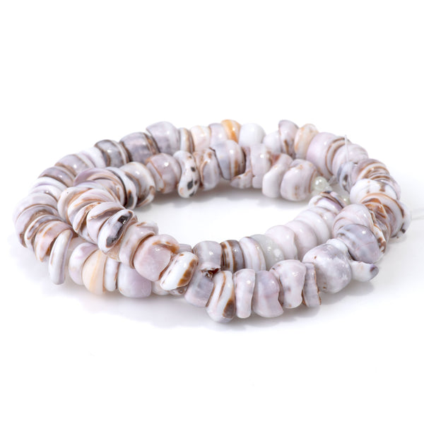 Purple Puka Shell 10-12mm Chip - 15-16 Inch