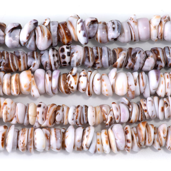 Purple Puka Shell 10-12mm Chip - 15-16 Inch