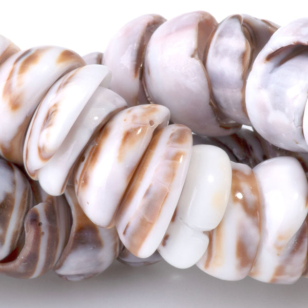 Purple Puka Shell 10-12mm Chip - 15-16 Inch
