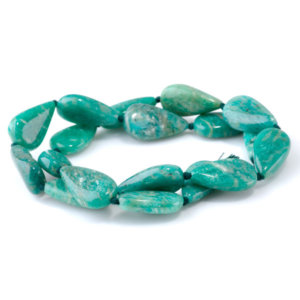 Russian Amazonite 10x18-12x22mm Tear Drop - 15-16 Inch