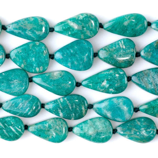 Russian Amazonite 10x18-12x22mm Tear Drop - 15-16 Inch