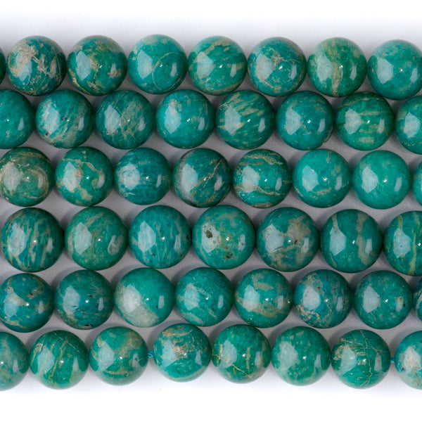 Russian Amazonite 10mm Round AA Grade - 15-16 Inch