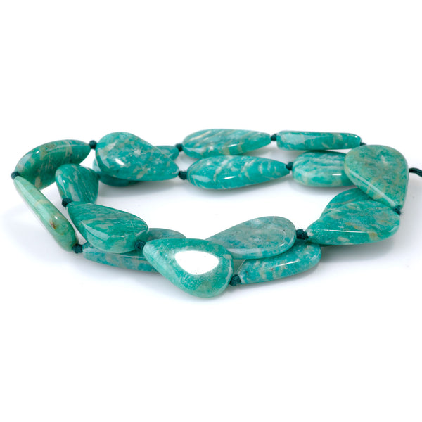 Russian Amazonite 12x22-14x26mm Tear Drop - 15-16 Inch