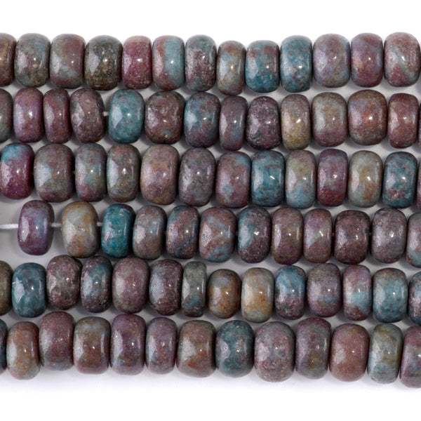 Ruby & Apatite 5x8-6x10mm Irregular Rondelle - 15-16 Inch