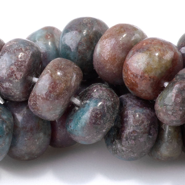 Ruby & Apatite 5x8-6x10mm Irregular Rondelle - 15-16 Inch