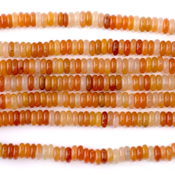 Red Aventurine 2x6mm Thin Rondelle - 15-16 Inch
