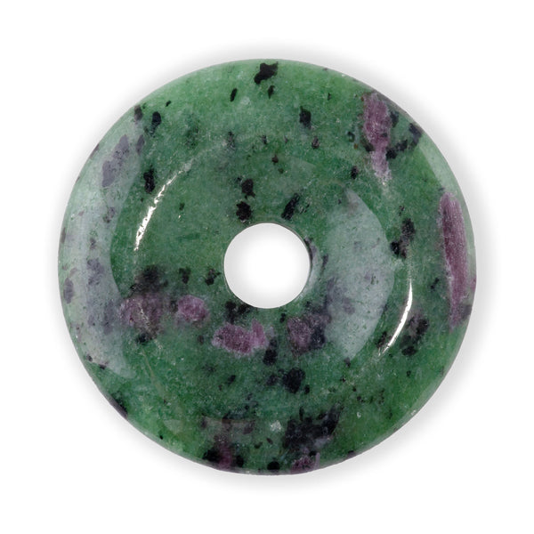 Ruby Zoisite 40mm Donut Pendant