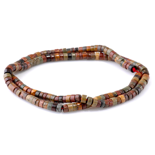 Red Creek Jasper 2x4mm Heishi - 15-16 Inch