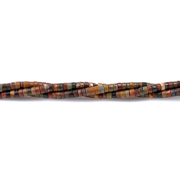 Red Creek Jasper 2x4mm Heishi - 15-16 Inch