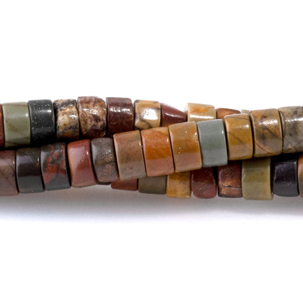 Red Creek Jasper 2x4mm Heishi - 15-16 Inch