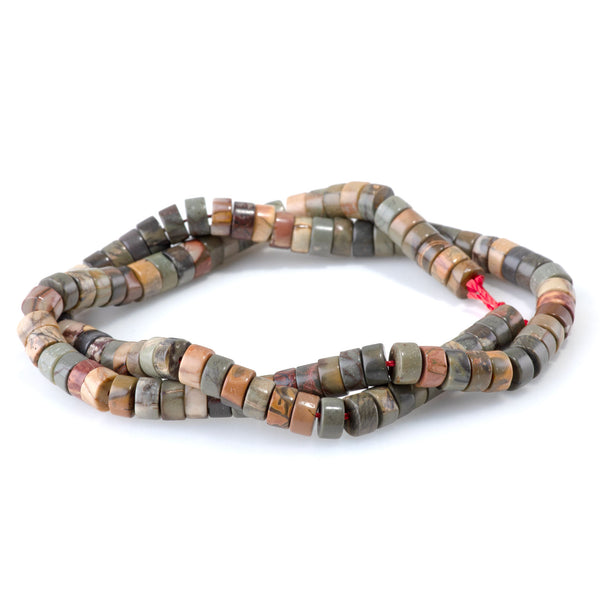 Red Creek Jasper 3x6mm Heishi - 15-16 Inch