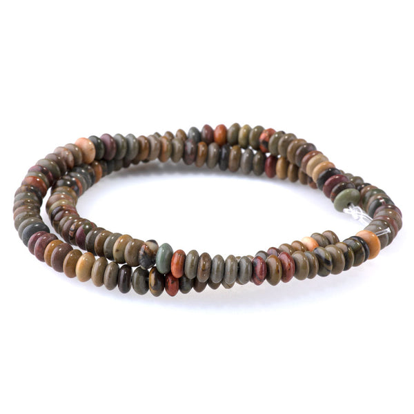 Red Creek Jasper 6x3mm Saucer Beads - 15-16 Inch