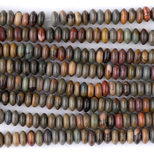 Red Creek Jasper 6x3mm Saucer Beads - 15-16 Inch